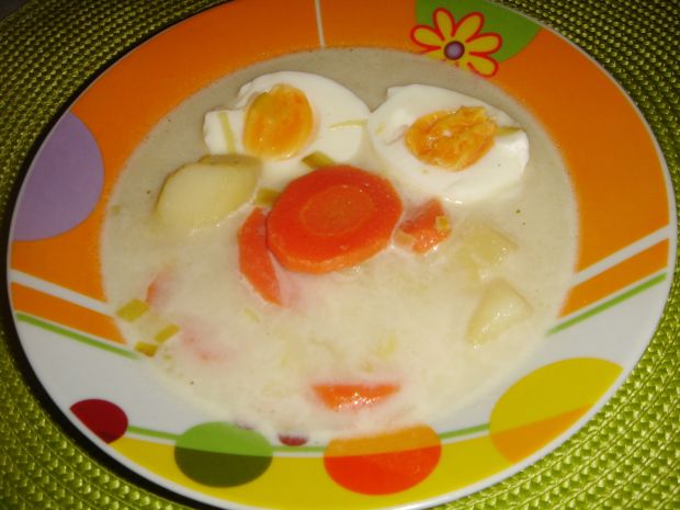 Przepis  zupa porowa z jajkiem przepis