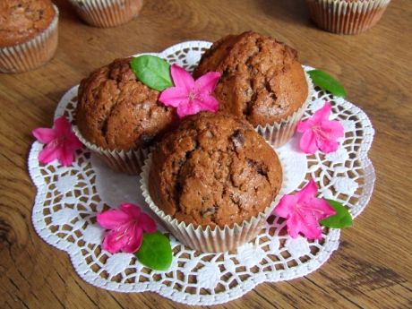 Przepis  muffinki bardzo czekoladowe przepis