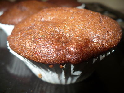 Muffinki kakaowe z gruszkami
