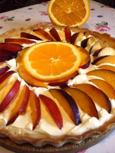 Tarta pomarańczowa z nektarynkami