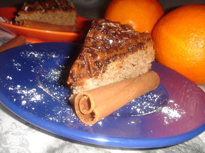 Ciasto cynamonowe z polewą czekoladową
