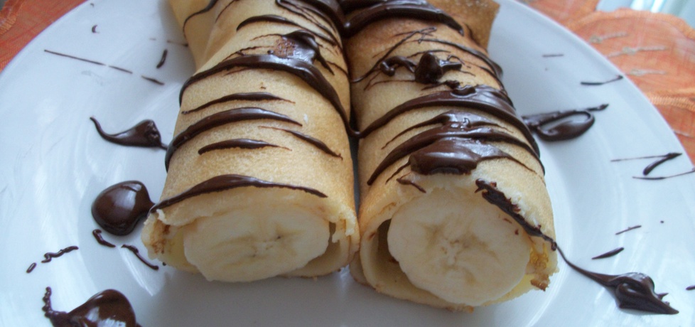 Naleśniki z bananem i czekoladą (autor: pietruszka ...