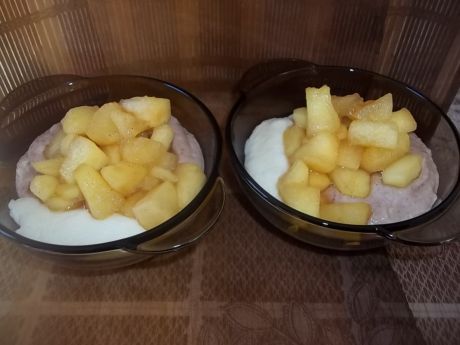 Przepis  dwukolorowa kaszka z jabłkami przepis