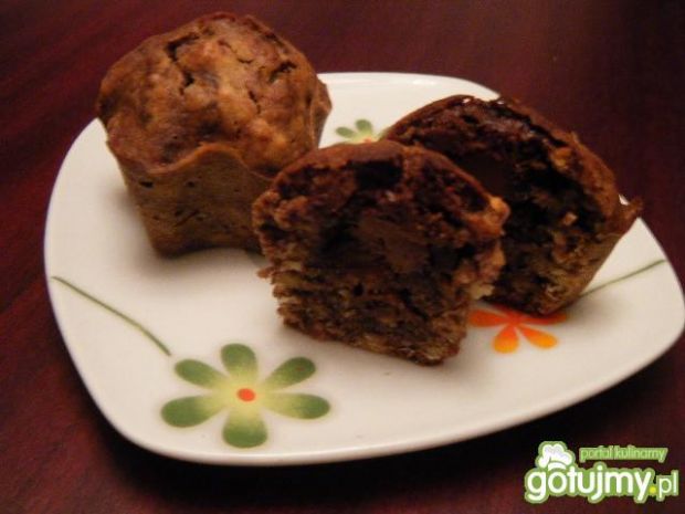 Przepis  czekoladowe muffinki z nutellą przepis