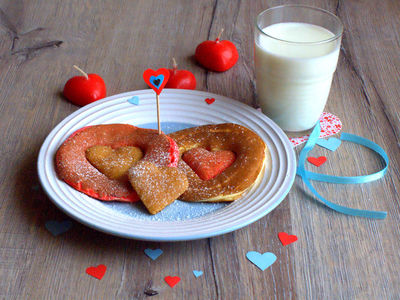 Walentynkowe pancakes