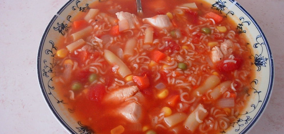 Zupa pomidorowa z mięsem i warzywami (autor: joanna110 ...