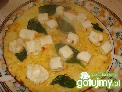 Przepis  omlet z fetą i bazylią przepis