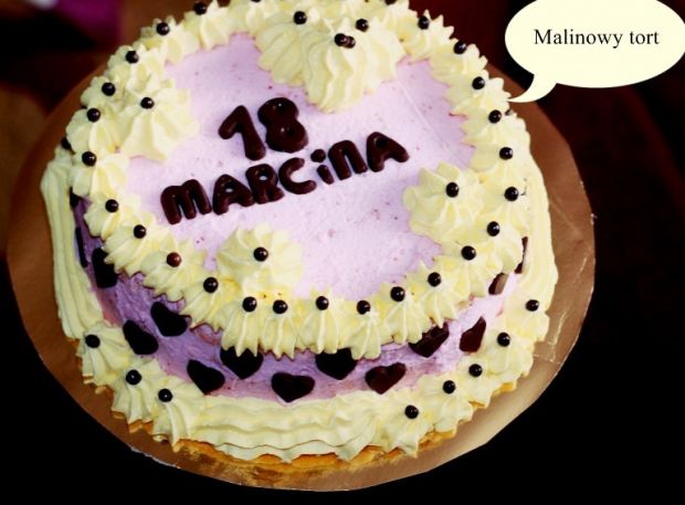 Przepis  tort malinowy urodzinowy przepis