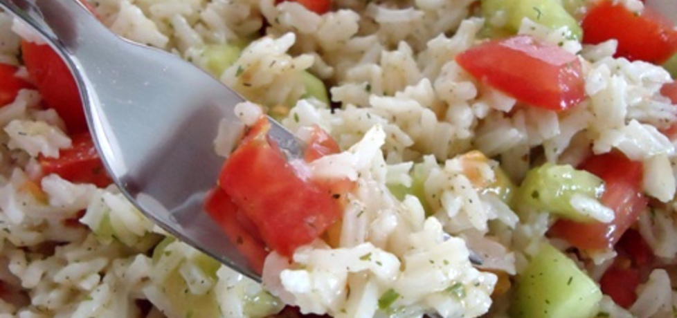Sałatka z ryżu, pomidorów i ogórków (autor: ilka86 ...