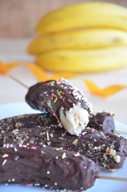 Mrożone banany w czekoladzie (desery i przekąski dla dzieci ...