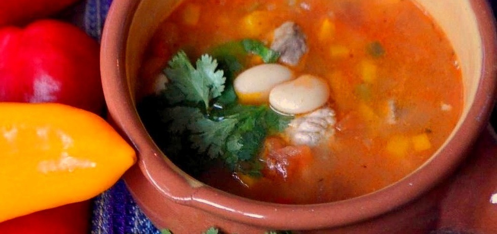 Meksykańska zupa fasolowa z wieprzowiną (autor: leonowie ...