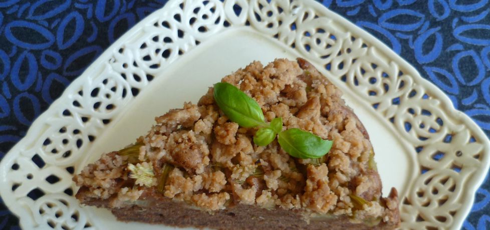 Ciasto czekoladowe z rabarbarem i kruszonką (autor: krystyna32 ...