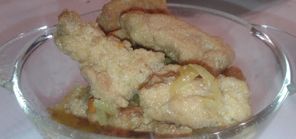 Filet z kurczaka panierowany , w zalewie octowej (autor: bozena ...