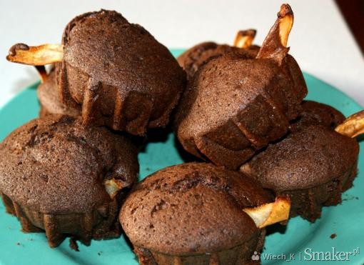 Muffiny czekoladowo  gruszkowe wg zewy