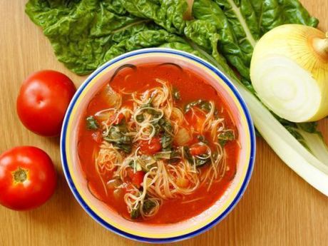 Przepis  zupa pomidorowo-szpinakowa przepis