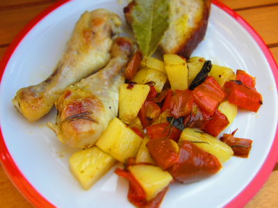 Kurczak z ziemniakami i papryką (pollo,patate e ...