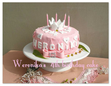 Tort na czwarte urodziny weroniki