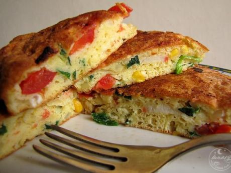 Przepis  omlet z surimi przepis