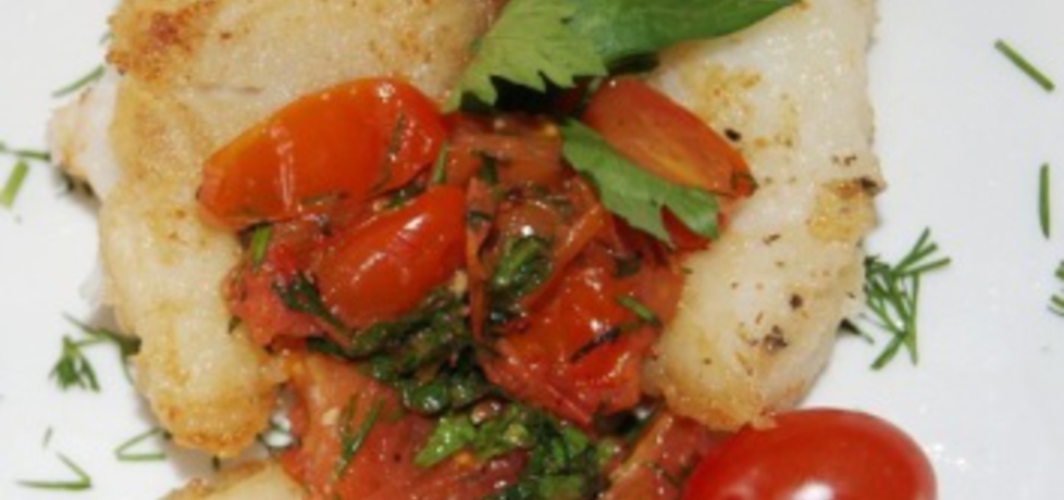 Filety z halibuta z duszonymi pomidorkami (autor: babciagramolka ...