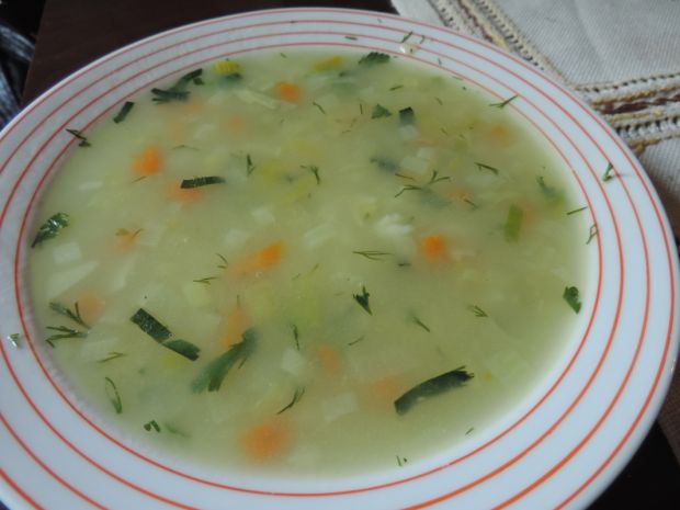 Rosołowe: zupa porowa z ryżem
