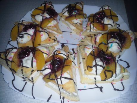 Ciasteczka biszkoptowe z brzoskwiniami przepis