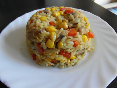 Duszone warzywa z ryżem curry