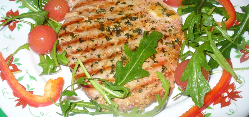 Stek z tuńczyka z natką i czosnkiem grillowany (autor: jagoda5913 ...