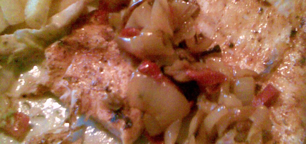 Filet z kurczaka z warzywami z grilla z frytkami (autor: margo1 ...