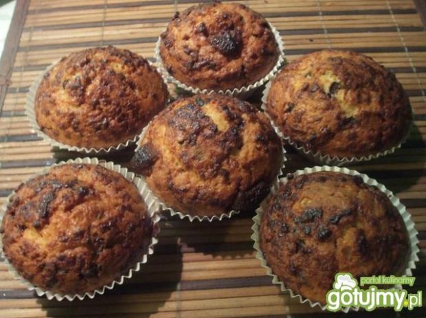 Przepis  muffiny z kawałkami czekolady przepis