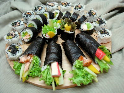 Sushi: futomaki, uramaki i temaki