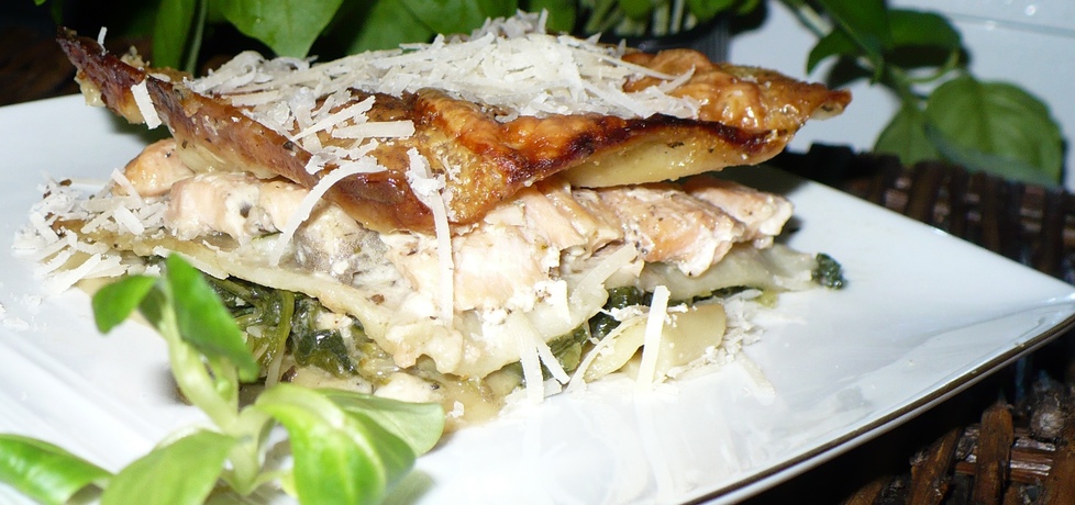 Lasagne z roszponką szpinakiem i łososiem (autor: jestesmy-tym