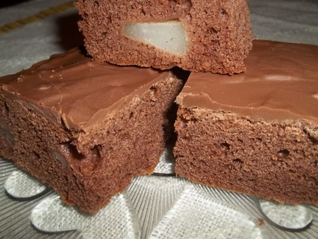 Przepis  ciasto czekoladowe z gruszką przepis