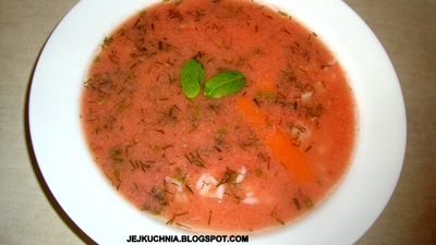 Zupa pomidorowa ze świeżych pomidorów ...