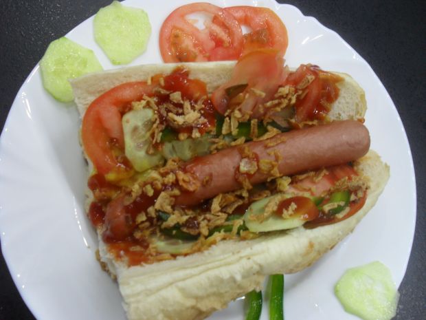 Przepis  domowej roboty hot dog przepis