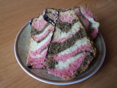 Babka kawowo  truskawkowo