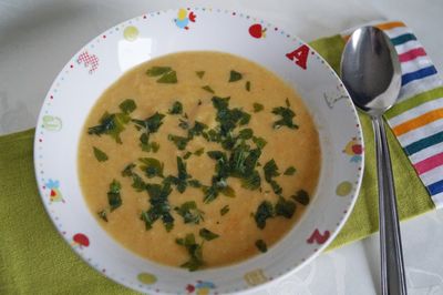 Zupa krem z pora i jaglanki