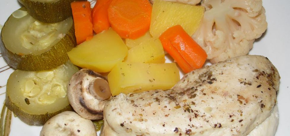 Pierś z kurczaka gotowana na parze z warzywami (autor: anka1988 ...