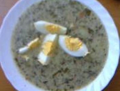 Zupa szczawiowa z ziemniakami i jajkiem
