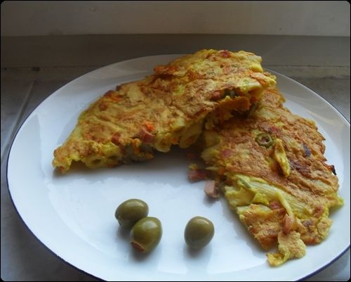 Przepis  wyjątkowy omlet makaronowy przepis