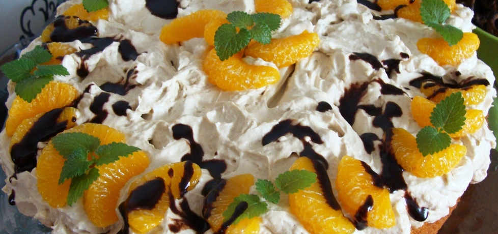 Tort cappucino z mandarynkami (autor: 2milutka)