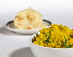 Ziemniaki z curry, miętą i kolendrą