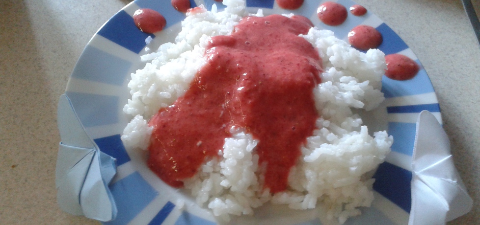 Ryż z sosem truskawkowym (autor: malgorzata