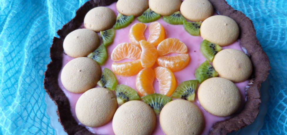 Kakaowa tarta z budyniem i owocami (autor: ikrakowianka ...