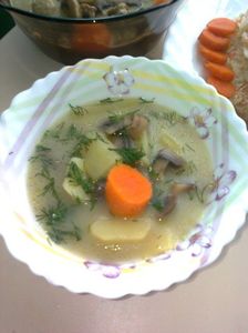 Zupa kartoflanka z pieczarkami