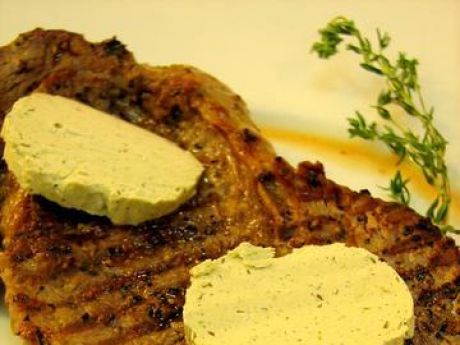 Przepis  stek z antrykotu z masłem ziołowym przepis