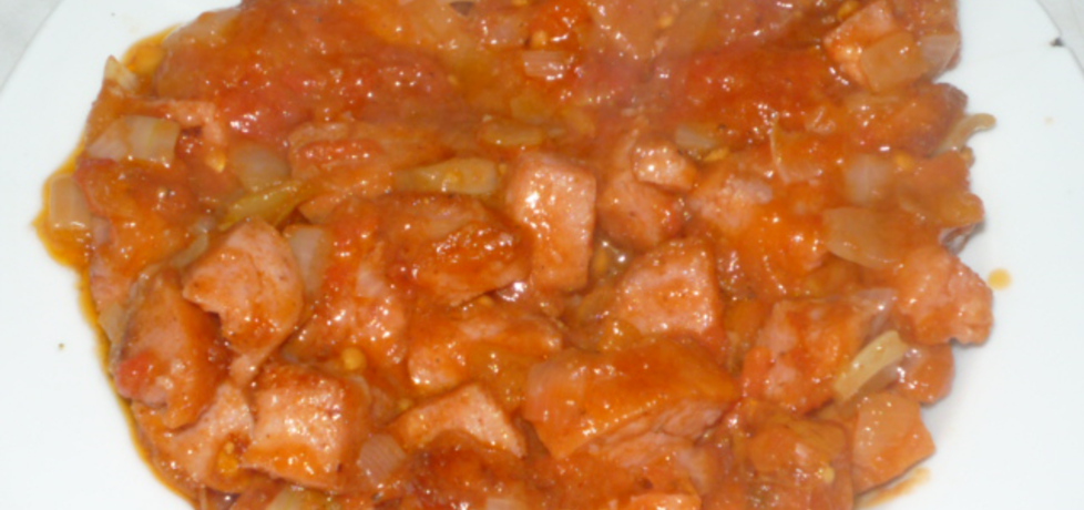 Zasmażana kiełbasa z pomidorami w puszce (autor: anja3107 ...