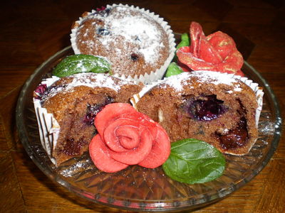 Muffinki czekoladowe z borówkami