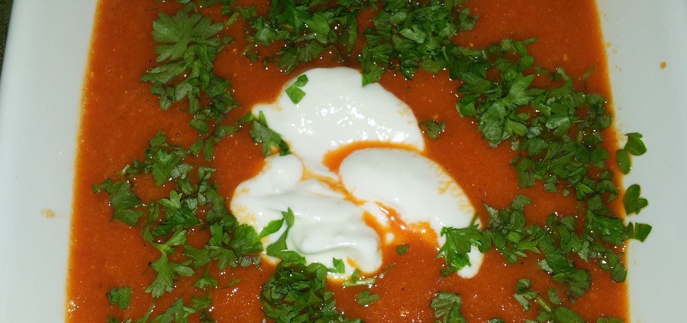 Zupa krem z pieczonych pomidorów i papryki (autor: krokus ...