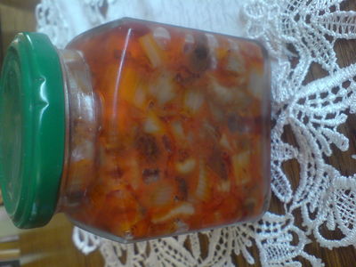 Sałatka na zimę z opienek w koncentracie pomidorowym(smazone z ...