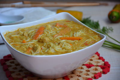 Zupa tajska curry z kurczakiem na ostro